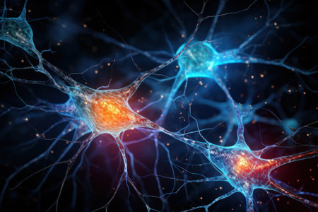 a close up of a neuronsの素材