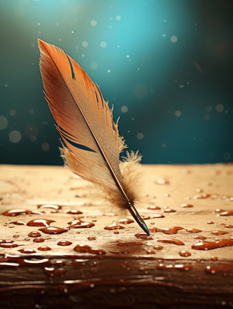 a feather on a surfaceの素材