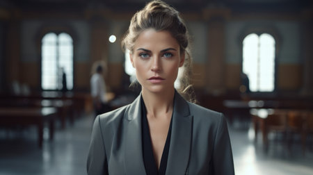 a woman in a suitの素材