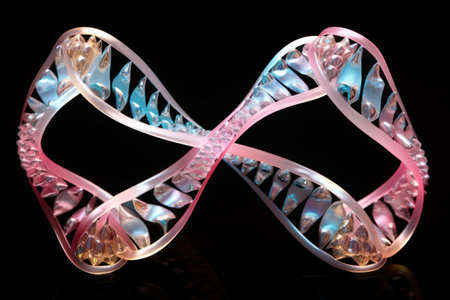 a close up of a dnaの素材