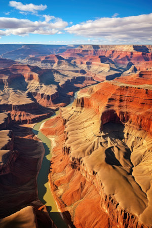 a river running through a canyonの素材