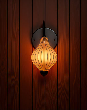 a light fixture on a wallの素材