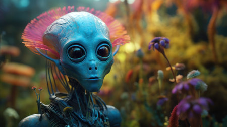 a alien in a gardenの素材