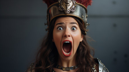 a woman wearing a crown and a garmentの素材