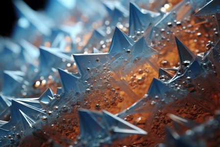 a close up of a crystal structureの素材