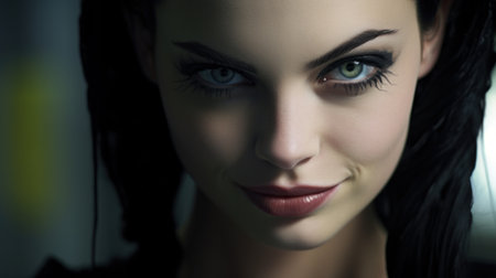 a close up of a womanの素材