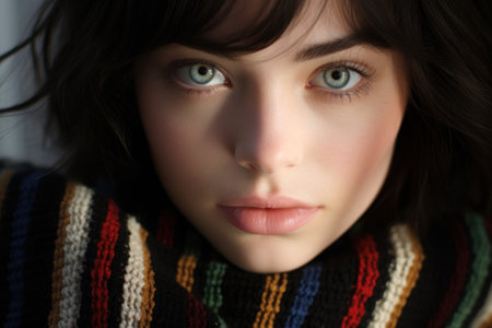 a close up of a womanの素材