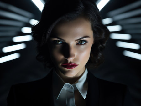 a woman in a suitの素材