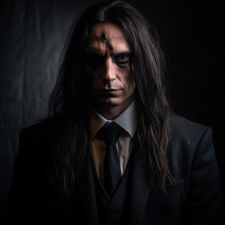 a man in a suit and tieの素材