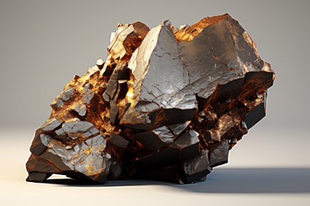 a rock with gold on itの素材