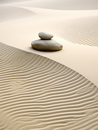a stack of rocks in sandの素材