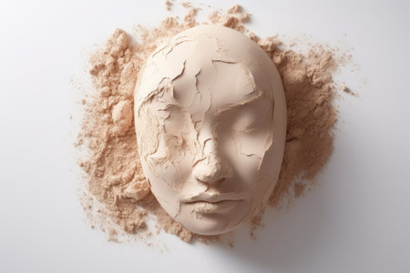 a face made of clayの素材