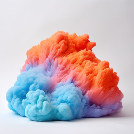 a colorful cloud of smokeの素材