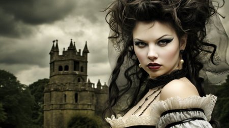 a woman in a garmentの素材