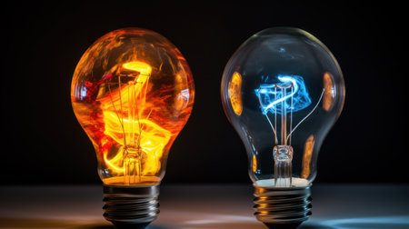 a light bulb with a light bulb in itの素材