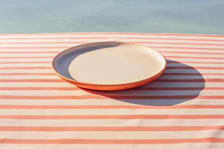 a plate on a tableの素材