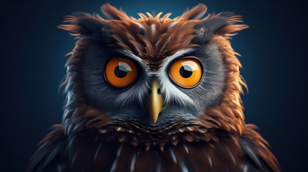 a close up of an owlの素材