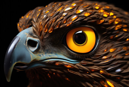 a close up of a birdの素材
