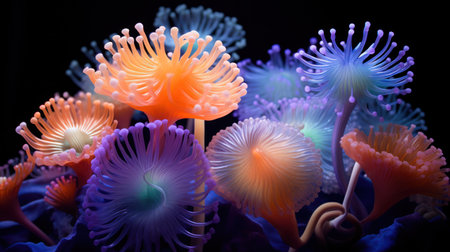 a group of colorful sea creaturesの素材