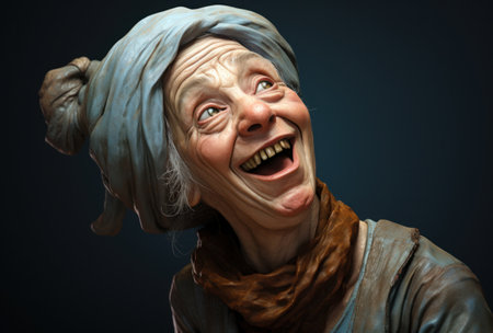 a woman with a turban and a scarfの素材