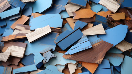 a pile of pieces of woodの素材