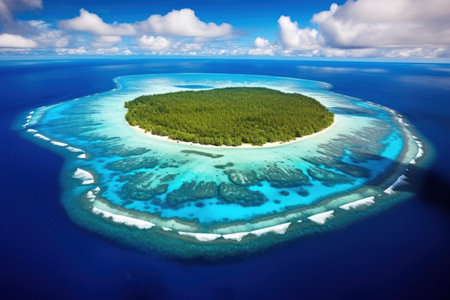 an island in the oceanの素材