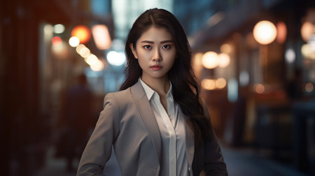 a woman in a suitの素材