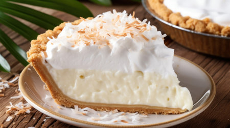 a slice of pie on a plateの素材