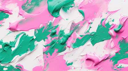 pink and white paint on a surfaceの素材