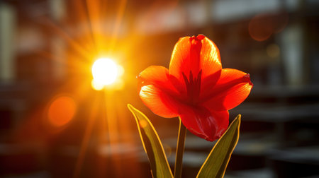 a close up of a flowerの素材