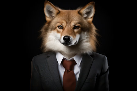 a dog in a suitの素材