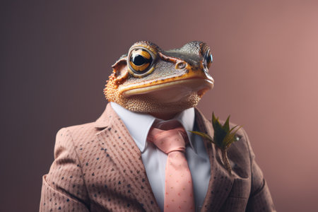 a lizard in a suitの素材