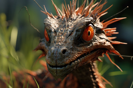 a close up of a lizardの素材