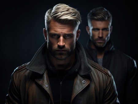 a man looking at the cameraの素材