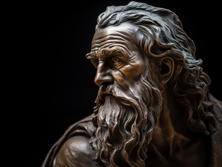 a statue of a bearded manの素材