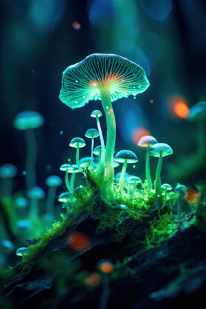 a close up of mushroomsの素材