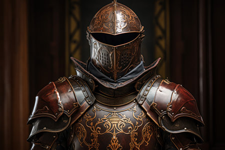a person wearing a suit of armorの素材