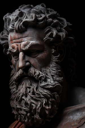 a statue of a bearded manの素材