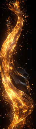 a gold and black stream of lightの素材