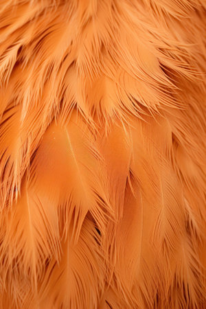 close up of orange feathersの素材