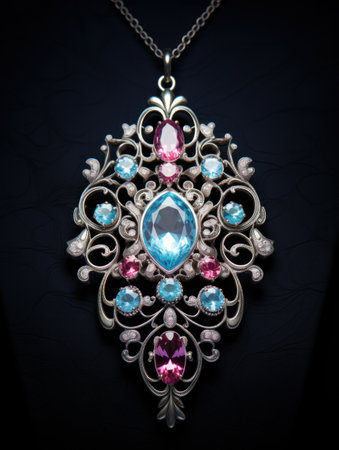 a close up of a necklaceの素材
