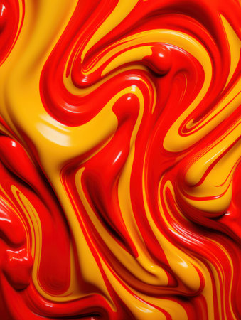 a red and yellow liquidの素材
