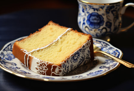 a piece of cake on a plateの素材