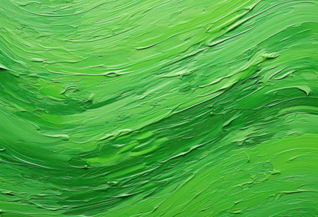 a green paint on a surfaceの素材