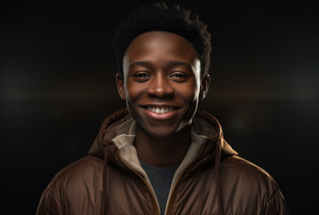 a man smiling at the cameraの素材