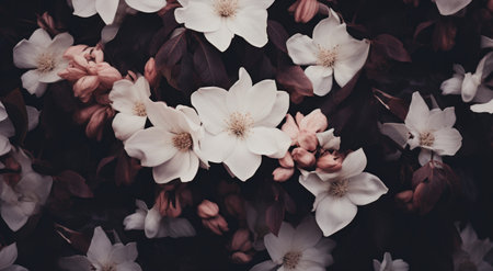 a group of white flowersの素材