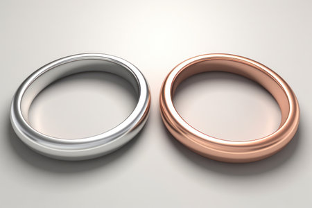 a silver and gold ringsの素材