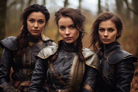 a group of women in clothingの素材