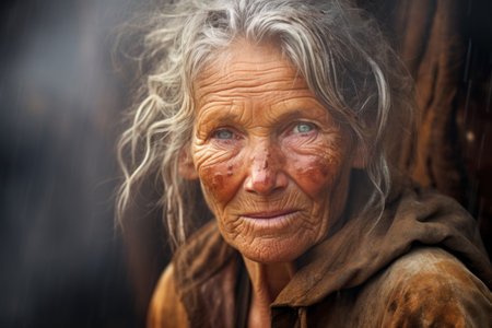 a close up of a womanの素材