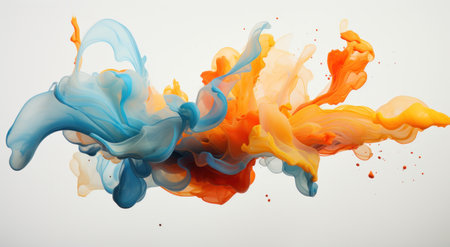 a colorful liquid in waterの素材